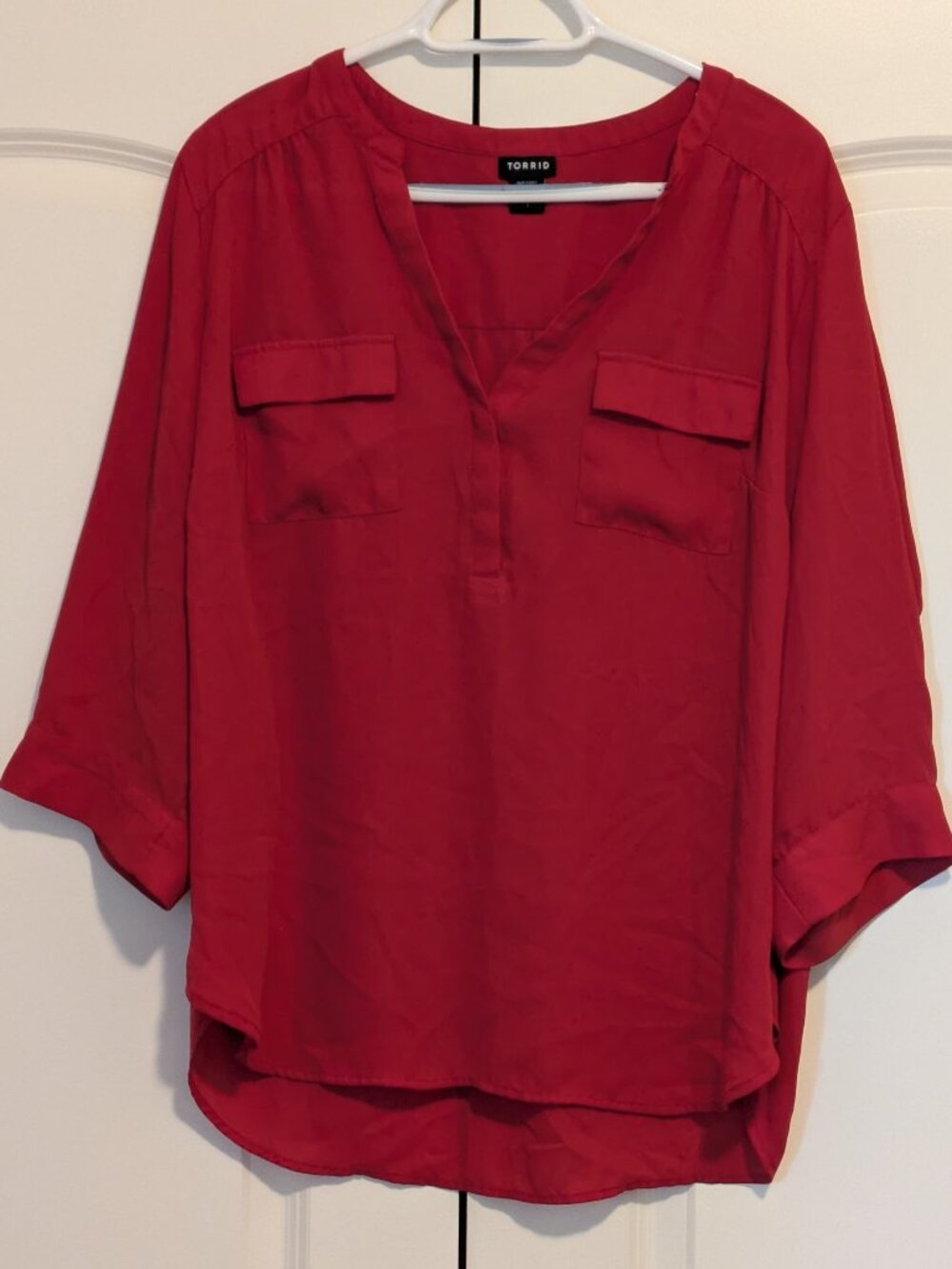 Red Torrid Harper Blouse, Size 1